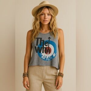 Chaser NWT “The Who” Graphic Muscle Tank | Vintage Rock Band Tee